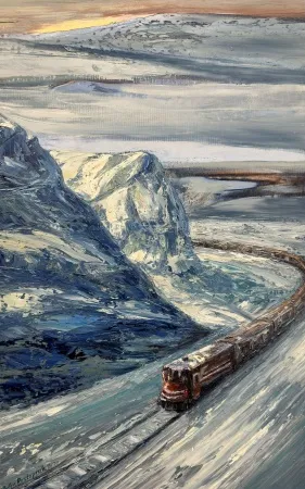 TOLGA BOZTOPRAK tarafından 2019 yılında 80x50 cm ölçülerinde Tuval üzeri yağlı boya tekniği ile yapılmıştır.