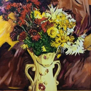 TURAN ENGİNOĞLU tarafından 2019 yılında 100x70 cm ölçülerinde Tuval üzeri yağlı boya tekniği ile yapılmıştır.