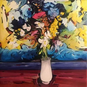 TURAN ENGİNOĞLU tarafından 2022 yılında 40x40 cm ölçülerinde Tuval üzeri yağlı boya tekniği ile yapılmıştır.