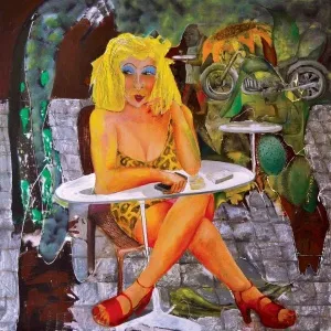 ÜMİT YİĞİT tarafından 2012 yılında 100x100 cm ölçülerinde Tuval üzeri yağlı boya tekniği ile yapılmıştır.