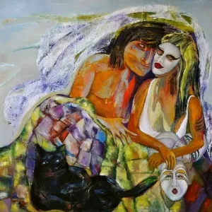 ÜMİT YİĞİT tarafından 2013 yılında 100x100 cm ölçülerinde Tuval üzeri yağlı boya tekniği ile yapılmıştır.