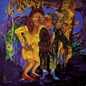 ÜMİT YİĞİT tarafından 2013 yılında 100x100 cm ölçülerinde Tuval üzeri yağlı boya tekniği ile yapılmıştır.