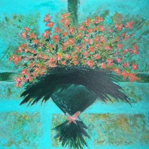 AYŞEGÜL POROY tarafından 2021 yılında 60x60 cm ölçülerinde Tuval üzeri akrilik boya tekniği ile yapılmıştır.