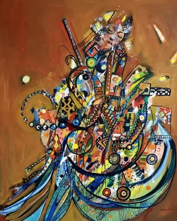 VOLKAN ÇOBAN tarafından 2026 yılında 150x120 cm ölçülerinde Tuval üzeri yağlı boya tekniği ile yapılmıştır.