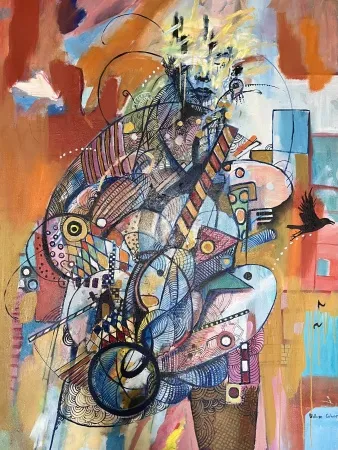 VOLKAN ÇOBAN tarafından 2026 yılında 120x90 cm ölçülerinde Tuval üzeri yağlı boya tekniği ile yapılmıştır.