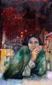 YASEMİN HOTAMIŞLIGİL DOĞAN tarafından 2024 yılında 130x80 cm ölçülerinde Tuval üzeri yağlı boya tekniği ile yapılmıştır.