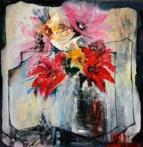 YASEMİN HOTAMIŞLIGİL DOĞAN tarafından 2024 yılında 100x100 cm ölçülerinde Tuval üzeri yağlı boya tekniği ile yapılmıştır.