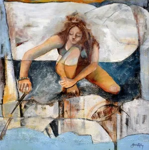 YASEMİN HOTAMIŞLIGİL DOĞAN tarafından 2024 yılında 90x90 cm ölçülerinde Tuval üzeri yağlı boya tekniği ile yapılmıştır.