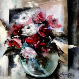 YASEMİN HOTAMIŞLIGİL DOĞAN tarafından 2025 yılında 40x40 cm ölçülerinde Tuval üzeri yağlı boya tekniği ile yapılmıştır.