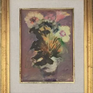 DURAN KARACA tarafından 25x18 cm ölçülerinde Prestuval üzeri yağlı boya tekniği ile yapılmıştır.