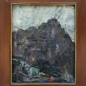 İBRAHİM SAFİ tarafından 1955 yılında 43x35 cm ölçülerinde Duralit üzeri yağlı boya tekniği ile yapılmıştır.