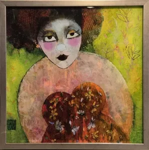 HATİCE ARAS tarafından 2025 yılında 50x50 cm ölçülerinde Saydam yüzey altı boyama tekniği ile yapılmıştır.