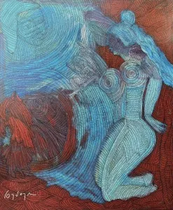 MURAT ÖZDOĞRU tarafından 2022 yılında 120x100 cm ölçülerinde Tuval üzeri akrilik boya tekniği ile yapılmıştır.