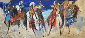 NURETTİN AKKAYA tarafından 2023 yılında 80x180 cm ölçülerinde Tuval üzeri yağlı boya tekniği ile yapılmıştır.