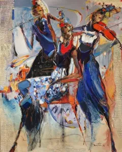 NURETTİN AKKAYA tarafından 2025 yılında 150x120 cm ölçülerinde Tuval üzeri akrilik boya tekniği ile yapılmıştır.