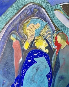 NECMETTİN ÖZLÜ tarafından 2024 yılında 100x80 cm ölçülerinde Tuval üzeri akrilik boya tekniği ile yapılmıştır.