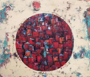 NACİYE BOZDOĞAN AKBAŞ tarafından 2023 yılında 100x120 cm ölçülerinde Tuval üzeri akrilik boya tekniği ile yapılmıştır.