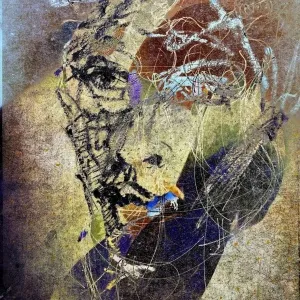 NECMETTİN ÖZLÜ tarafından 2016 yılında 120x90 cm ölçülerinde Tuval üzeri karışık teknik tekniği ile yapılmıştır.