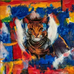 YETKİN YAĞCI tarafından 2019 yılında 25x25 cm ölçülerinde Tuval üzeri yağlı boya tekniği ile yapılmıştır.