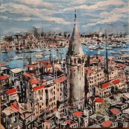 AYHAN ÇETİN tarafından 2025 yılında 25x25 cm ölçülerinde Tuval üzeri akrilik boya tekniği ile yapılmıştır.