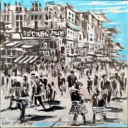 AYHAN ÇETİN tarafından 2025 yılında 25x25 cm ölçülerinde Tuval üzeri akrilik boya tekniği ile yapılmıştır.