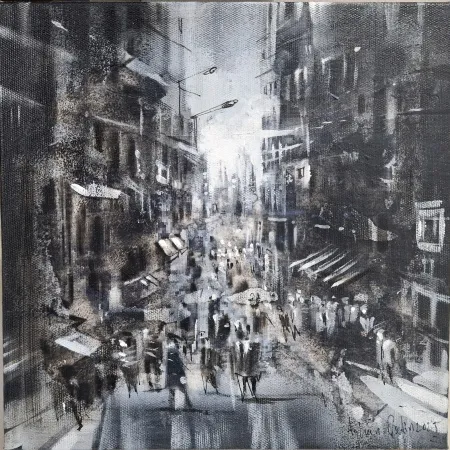 AYHAN ÇETİN tarafından 2025 yılında 25x25 cm ölçülerinde Tuval üzeri akrilik boya tekniği ile yapılmıştır.