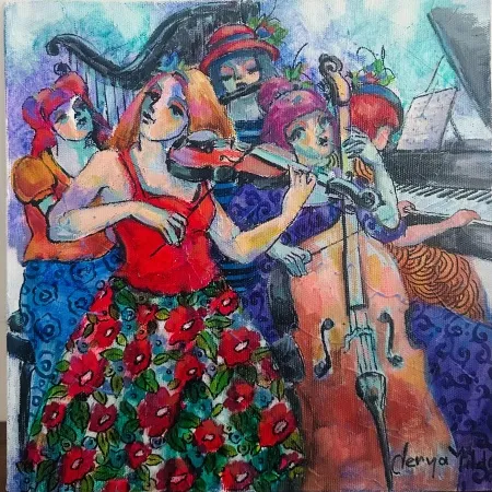 DERYA YILDIZ tarafından 2025 yılında 25x25 cm ölçülerinde Tuval üzeri yağlı boya tekniği ile yapılmıştır.