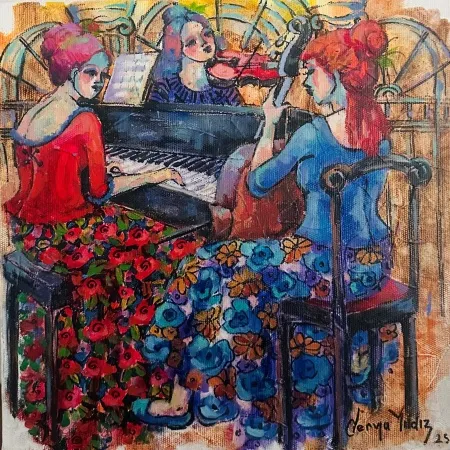 DERYA YILDIZ tarafından 2025 yılında 25x25 cm ölçülerinde Tuval üzeri yağlı boya tekniği ile yapılmıştır.