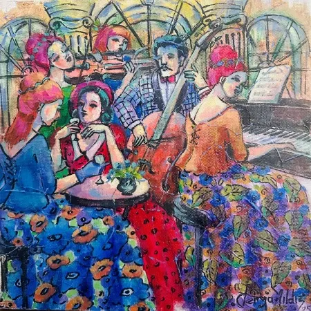 DERYA YILDIZ tarafından 2025 yılında 25x25 cm ölçülerinde Tuval üzeri yağlı boya tekniği ile yapılmıştır.