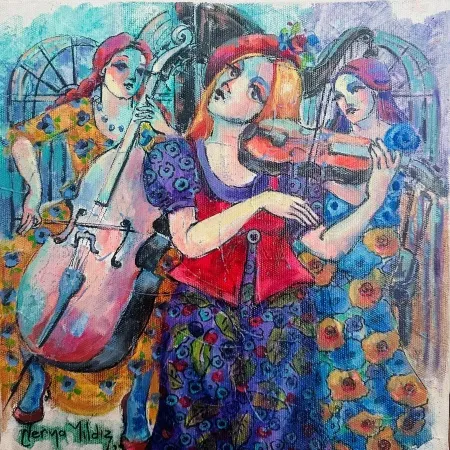 DERYA YILDIZ tarafından 2025 yılında 25x25 cm ölçülerinde Tuval üzeri yağlı boya tekniği ile yapılmıştır.