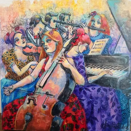 DERYA YILDIZ tarafından 2025 yılında 25x25 cm ölçülerinde Tuval üzeri yağlı boya tekniği ile yapılmıştır.