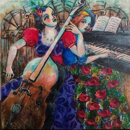 DERYA YILDIZ tarafından 2025 yılında 25x25 cm ölçülerinde Tuval üzeri yağlı boya tekniği ile yapılmıştır.