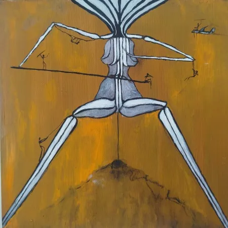 DOĞAN KARAKILIÇ tarafından 2025 yılında 25x25 cm ölçülerinde Tuval üzeri yağlı boya tekniği ile yapılmıştır.