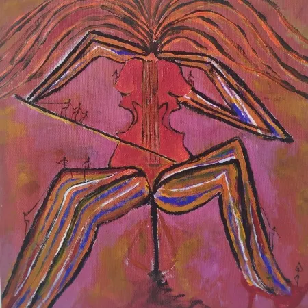 DOĞAN KARAKILIÇ tarafından 2025 yılında 25x25 cm ölçülerinde Tuval üzeri yağlı boya tekniği ile yapılmıştır.