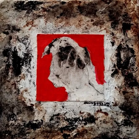 EMİNE BIYIKLI tarafından 2025 yılında 25x25 cm ölçülerinde Tuval üzeri karışık teknik tekniği ile yapılmıştır.