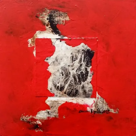 EMİNE BIYIKLI tarafından 2025 yılında 25x25 cm ölçülerinde Tuval üzeri karışık teknik tekniği ile yapılmıştır.