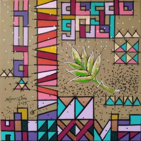 ERSAN ÇETİN tarafından 2025 yılında 25x25 cm ölçülerinde Tuval üzeri akrilik boya tekniği ile yapılmıştır.