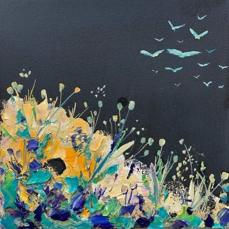 FATMA ÇEVİK tarafından 2025 yılında 25x25 cm ölçülerinde Tuval üzeri yağlı boya tekniği ile yapılmıştır.