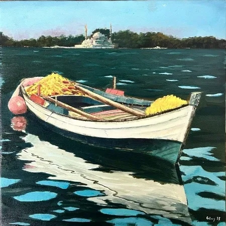 GÜRAY UYGUN tarafından 2025 yılında 25x25 cm ölçülerinde Tuval üzeri akrilik boya tekniği ile yapılmıştır.