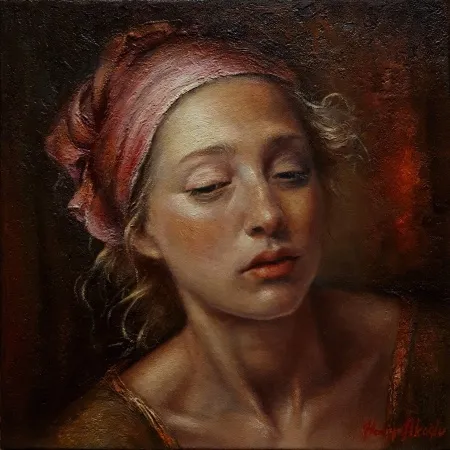 HEDİYE AKOĞLU tarafından 2025 yılında 25x25 cm ölçülerinde Tuval üzeri yağlı boya tekniği ile yapılmıştır.