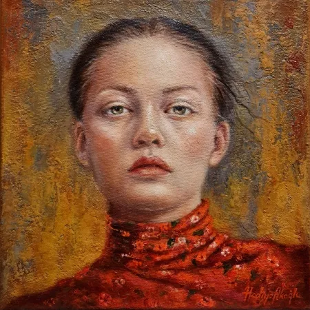 HEDİYE AKOĞLU tarafından 2025 yılında 25x25 cm ölçülerinde Tuval üzeri yağlı boya tekniği ile yapılmıştır.