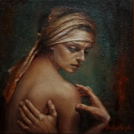 HEDİYE AKOĞLU tarafından 2025 yılında 25x25 cm ölçülerinde Tuval üzeri yağlı boya tekniği ile yapılmıştır.