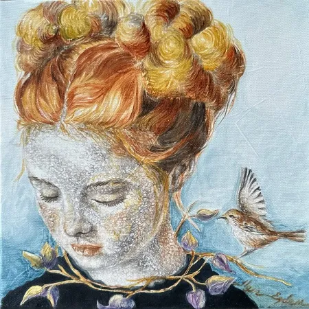 ILGIN ERDEM tarafından 2025 yılında 25x25 cm ölçülerinde Tuval üzeri yağlı boya tekniği ile yapılmıştır.