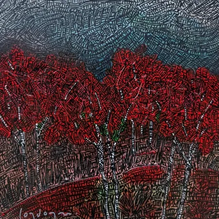 MURAT ÖZDOĞRU tarafından 2025 yılında 25x25 cm ölçülerinde Tuval üzeri akrilik boya tekniği ile yapılmıştır.