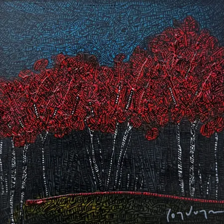 MURAT ÖZDOĞRU tarafından 2025 yılında 25x25 cm ölçülerinde Tuval üzeri akrilik boya tekniği ile yapılmıştır.