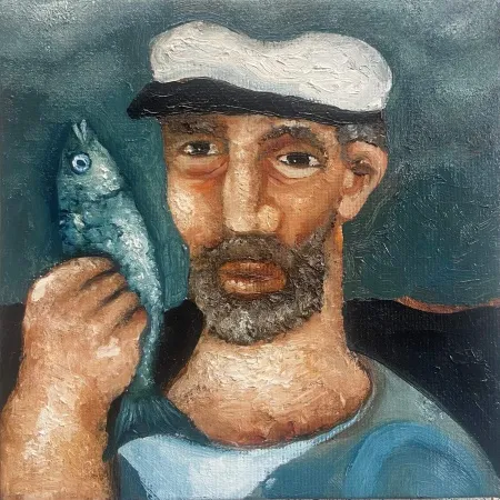 MURAT TOLGA tarafından 2025 yılında 25x25 cm ölçülerinde Tuval üzeri yağlı boya tekniği ile yapılmıştır.