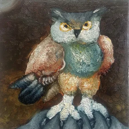 MURAT TOLGA tarafından 2025 yılında 25x25 cm ölçülerinde Tuval üzeri yağlı boya tekniği ile yapılmıştır.