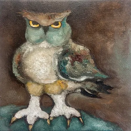 MURAT TOLGA tarafından 2025 yılında 25x25 cm ölçülerinde Tuval üzeri yağlı boya tekniği ile yapılmıştır.