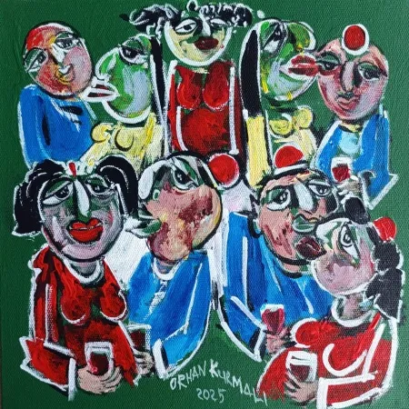 ORHAN KURMALI tarafından 2025 yılında 25x25 cm ölçülerinde Tuval üzeri yağlı boya tekniği ile yapılmıştır.