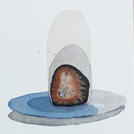 TANSEL TÜRKDOĞAN tarafından 2025 yılında 25x25 cm ölçülerinde Tuval üzeri akrilik boya tekniği ile yapılmıştır.